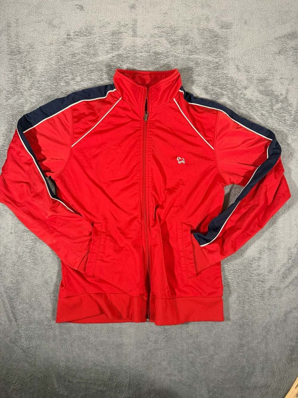 Aeropostale Track Jacket Size L Red Full Zip Vintage